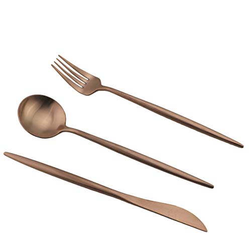 Reusable Travel Utensils (Khaki Pouch / Rose Gold)