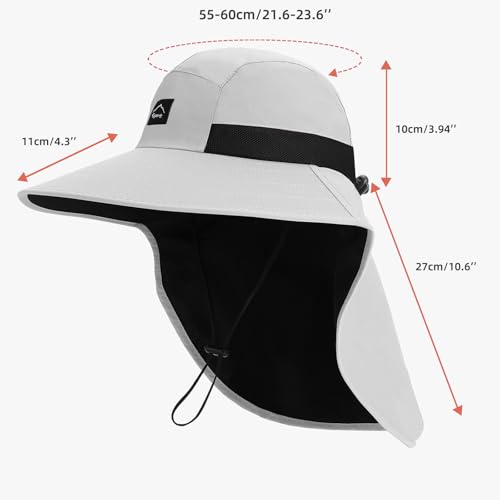 Outdoor Sun Hat for Men Women (1pack-light Grey/Arm Sleeves)