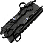 6 Inch Professional Hairdresser Scissors Left Handed Hairdresser Scissors Set (6-inch 2pc-C)