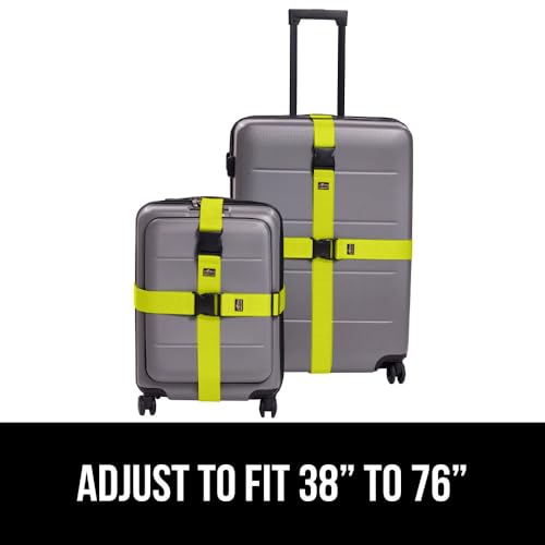 Heavy Duty Luggage Straps for Suitcase (Yellow)
