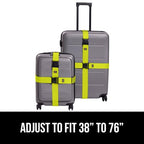 Heavy Duty Luggage Straps for Suitcase (Yellow)