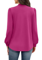 Fall Tops for Women 2026 Cute Long Sleeve Shirts for Women Blouses Womens Fall Fashion 2026 Cute Work Clothes Business Casual Office Blouses Teacher Outfits Plus Size Pink XL (10 - Pink / X-Large)