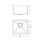 17 in. x 15 in. x 9 in. 16 (w/ Colander & Strainer)