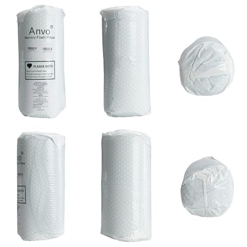 Memory Foam Pillow (Cyan / Standard (23.9 x 14.1 x 4.7/3.9 inches))