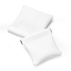 White PU Leather Jewelry Pouch Portable Travel Jewelry Storage Bag (White / 3.54"x3.54")