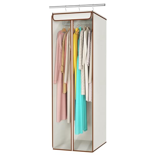 Garment Bags for Hanging Clothes (Beige / 54"-1PCS)