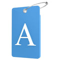 2 Pack Initial Luggage Tags for Suitcases Airplane Travel Essentials (Large A / Blue)