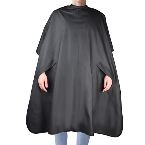 Salon Professional Barber Cape with Multi position Snap Closure Hair Cutting Kits Thick Hairdressing Capes for Unisex 47” * 63” (47 * 63)
