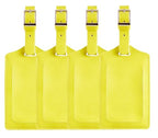 12 Pack Leather Luggage Tags for Suitcases Travel Tag (Light Yellow)