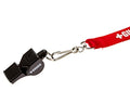 Lifeguard Whistle and Lanyard with Print (Black & Red)