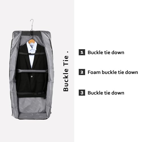 Garment Bags for Hanging Clothes (Dark Grey)