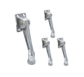 Heavy Duty Kickdown Door Stopper (4 Pack / Satin Chrome(5"))