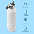 Recycled Stainless Steel Explorer with Flip Straw Lid (Moonstone / 40 Ounces)