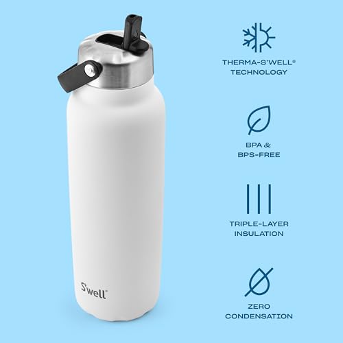 Recycled Stainless Steel Explorer with Flip Straw Lid (Moonstone / 40 Ounces)