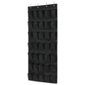 35 Pocket Over Door Shoe Organizer with 4 Metal Hooks（Black） (black / 66.9" x 27")