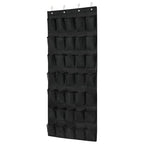 35 Pocket Over Door Shoe Organizer with 4 Metal Hooks（Black） (black / 66.9" x 27")