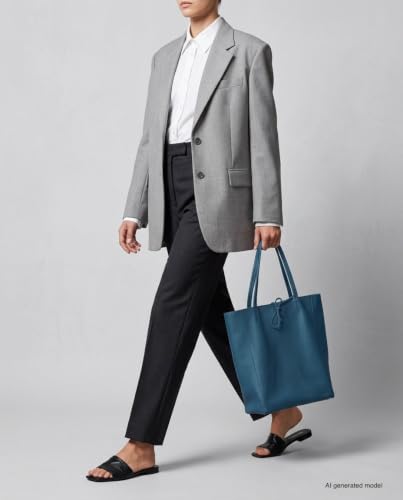 Genuine Italian Leather Tote Bag for Women (Teal)