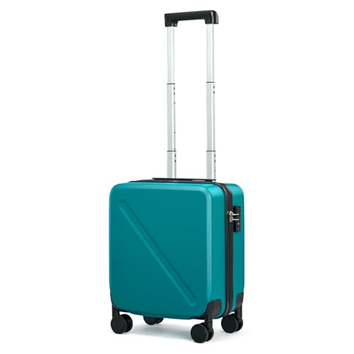 Underseat Carry On Luggage With Wheels 16 Inch Underseat Carry On bag Small Suitcase Hard Case Luggage With TSA Approved Mini Personal Item Travel Luggage (Underseat 16 Inch / Caribbean Blue)