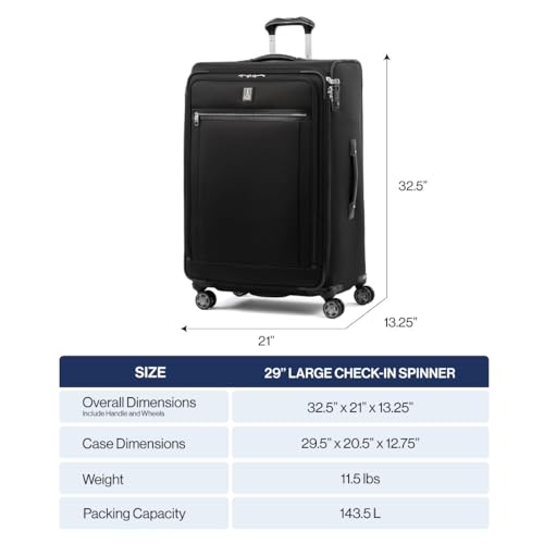 Platinum Elite Checked Luggage Spinner (Checked-Large 29-Inch / Bordeaux Red)