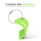 8 Pack Initial Luggage Tags for Suitcases Airplane Travel Essentials (Green / Letter W)