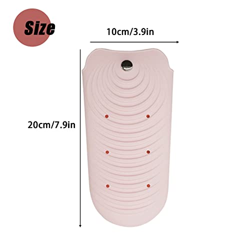 Heat Insulating Silicone Mat Pouch for Hair Styling Tools (Pink)