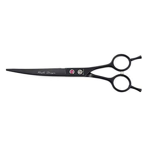 7" Dog Grooming Scissors Set with Rhinestone Accent (Black Painting)
