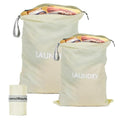 Travel Laundry Bag (Beige / L+M (2 Pcs) – 23.6"×17.7" + 21.7"×13.8")