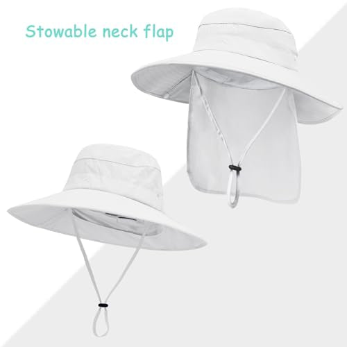 Sun Hats for Men Women (White)