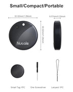 Apple MFi Certified] Tracker Tags (1-Black)