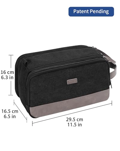 Travel Toiletry Bag for Men (L, Black / Large)