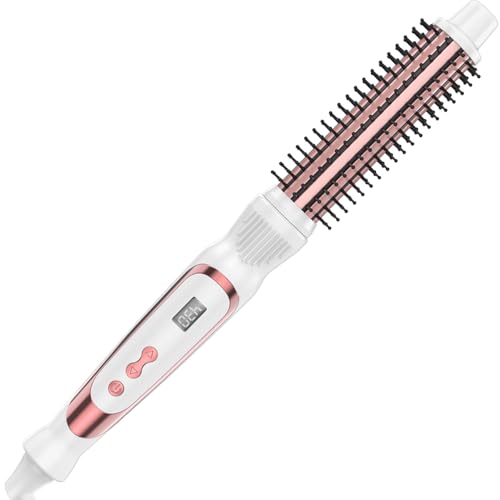 Thermal Brush 1 Inch Curling Iron Volumizing Heated Round Brush (White / 1 inch)