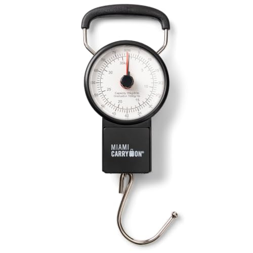 Mechanical Luggage Scale with Tape Measure (Black)