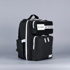 15L Slim Gym Backpack 1000D Travel EDC (Black With White Accents)
