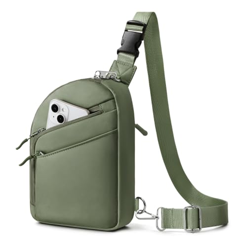 Anti Theft Crossbody Bag for Women Men (4-dark Green)