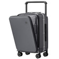 20 Inch Carry On Luggage Aluminum Frame Spinner Wheels (Rock Grey / 20-inch)