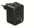 Black European Travel Plug Adapter (Type C - Most of Europe(Black))