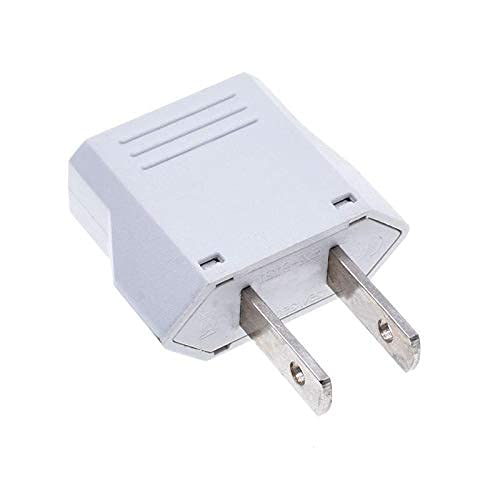 European to US Plug Adapter (1 Pack | White)