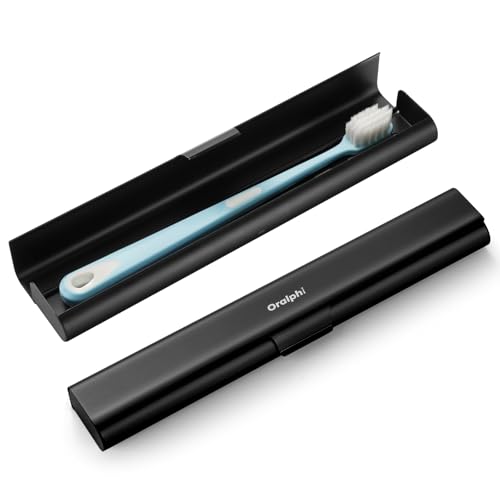 Aluminum Toothbrush Travel Case (Black / 1 Pack (Standard))