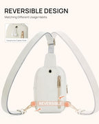 Crossbody Bags for Women Leather Cross Body Sling Bag for Woman Travel White (1-white)