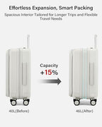 Hardside Expandable Carry On Luggage (Smoke White / 20 Inch EXT)