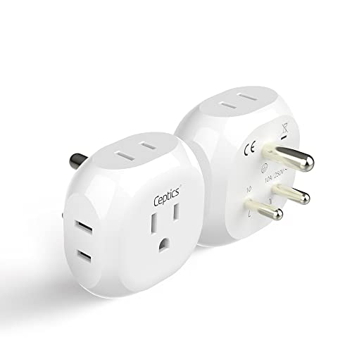 India Pakistan Travel Adapter (2 Pack / Type D - India / Pakistan)