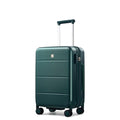 Carry On Luggage 22x14x9 Airline Approved Hardside 20 Inch Suitcase (Blackish Green / 20 Inch EXT)