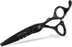 5.5 inch Hair Cutting Shears Set with Bag for Barbers (5.5 Inch / Black)