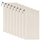 8 Pcs Single Shoe Bags for Travel with Drawstring (Beige)