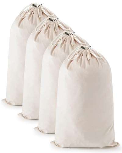 4 Pcs Shoe Bags for Travel (Beige / 21.2"x13.3")