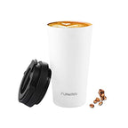 Insulated Coffee Mug with Ceramic Coating (BlackCat_16oz)