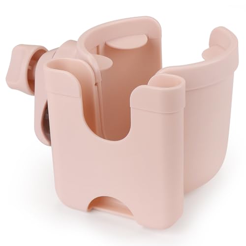 Stroller Cup Holder with Phone Holder (All Crystal Pink)