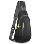 Small Sling Bag Lightweight Crossbody Bag for Women Men Hiking Backpack Travel Shoulder Bag Chest Daypack for Gym Work Outdoor Sports Black (Black)