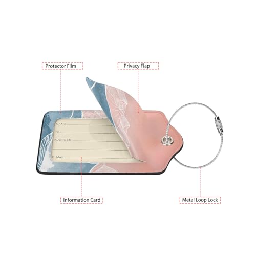 Mountain with Line Art 2 Pcs Luggage Tags (Mountain With Line Art)