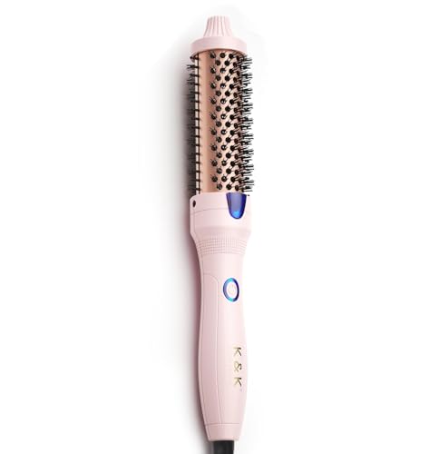 1.25 Inch Tourmaline Ionic Hot Brush Hair Curler for Loose & Volume Curls (White)